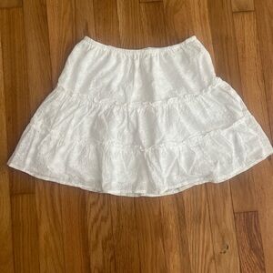 Cat & Jack White Tiered Skater Mini Skirt